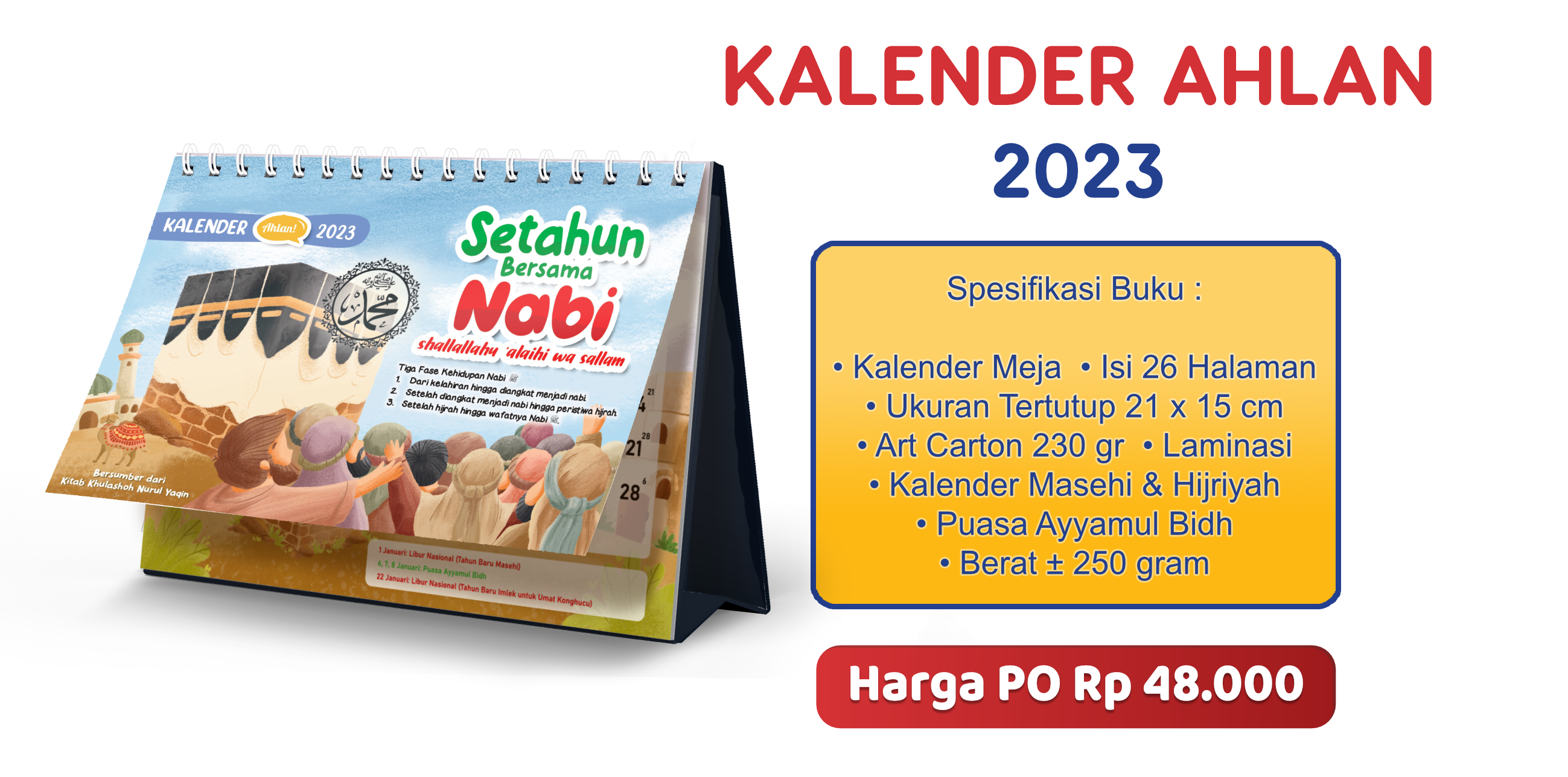 Kalender Ahlan 2023: Setahun Bersama Nabi Muhammad shallallahu alayhi wa sallam